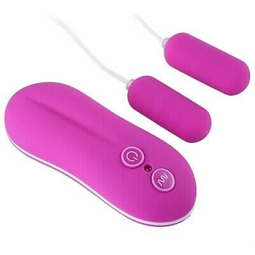 (Purple) Bullet Dual Vibrator 10 Speed Remote Vibrating