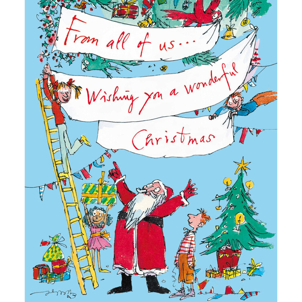 From All Of Us Quentin Blake Christmas Card Individual Xmas Cards