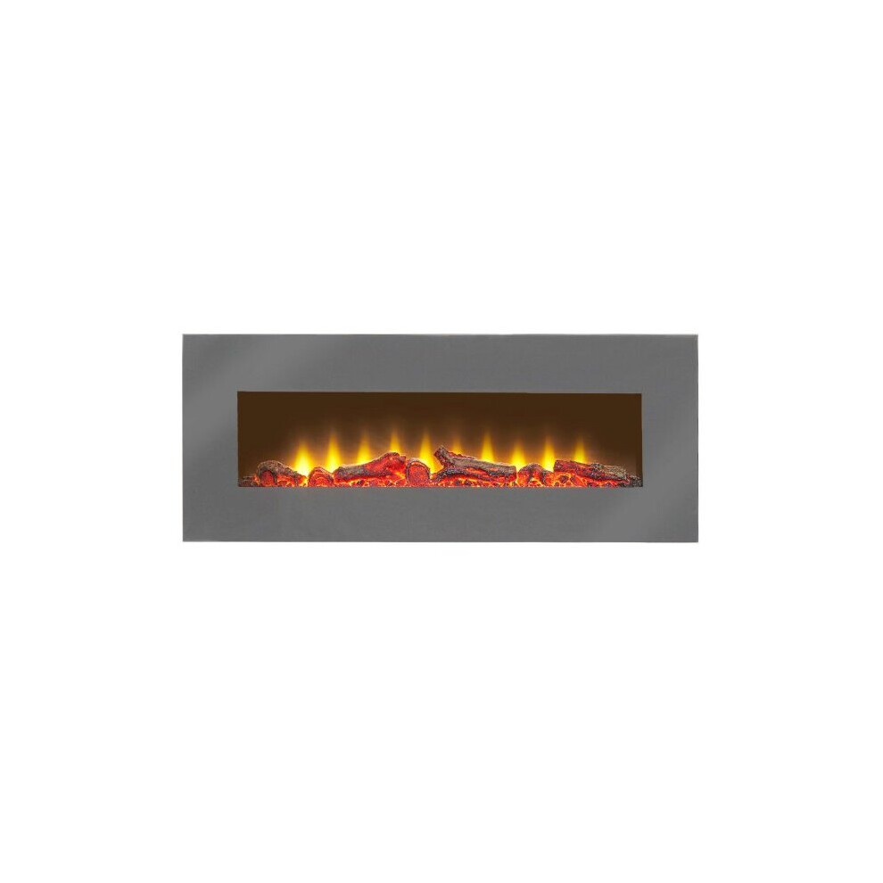 Sureflame WM-9505 Electric Wall Mounted Fire with Remote in Grey, 42 Inch