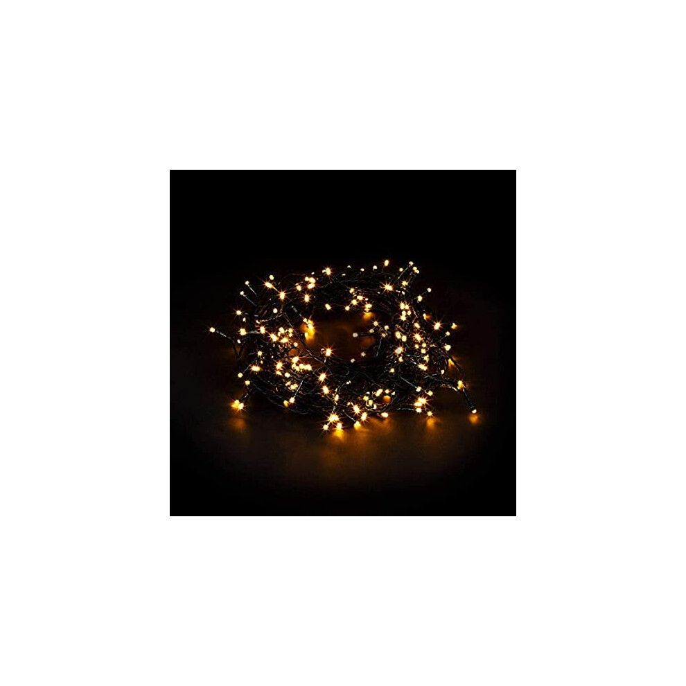 400 Warm White Christmas Battery Operated Chasing LED Lights Timer