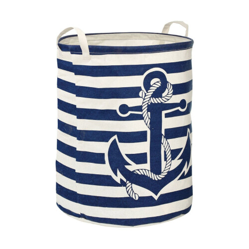 Premier Housewares ANCHOR LAUNDRY BAG BLUE STRIPE ANCHOR DESIGN