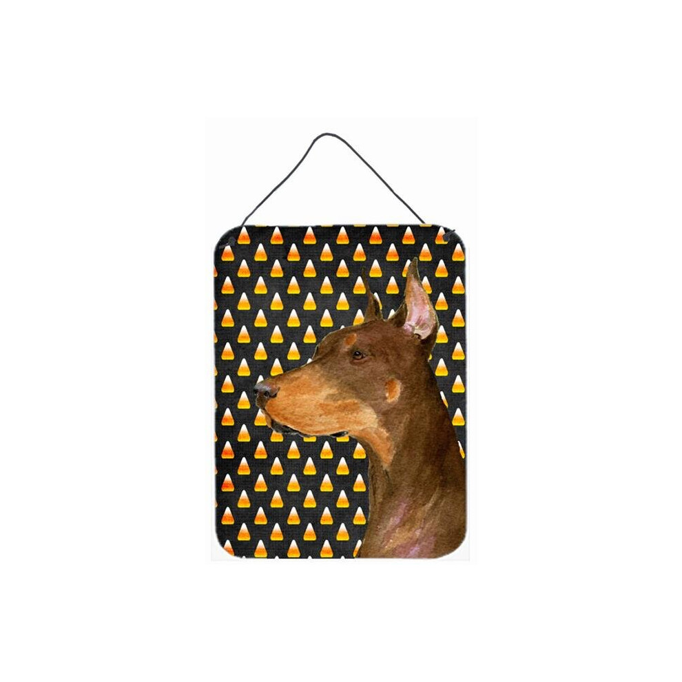 Doberman Candy Corn Halloween Portrait Aluminium Metal Wall Or Door Hanging Prints-image-OPC-P8M5NXF-NEW