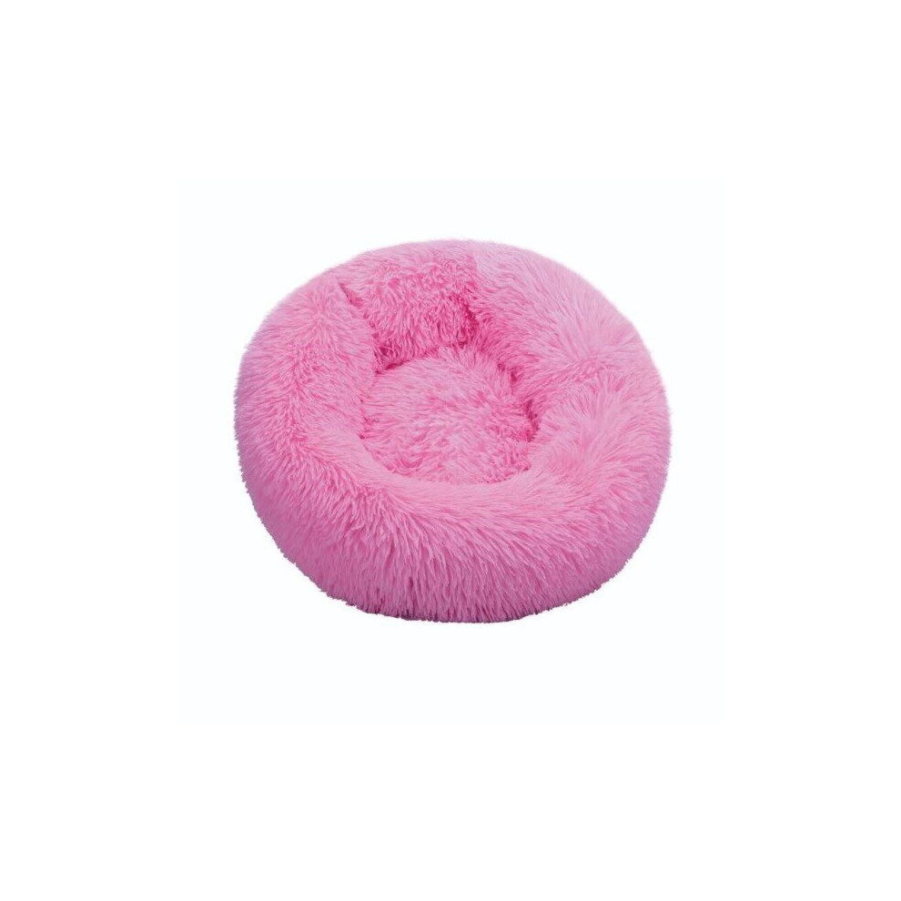 (Pink, 15.5 INCHES (FITS PETS UP TO 7 LBS) Long Plush Donuts Dog Bed Basket Calming Bed-image-OPC-P8M5SGB-NEW