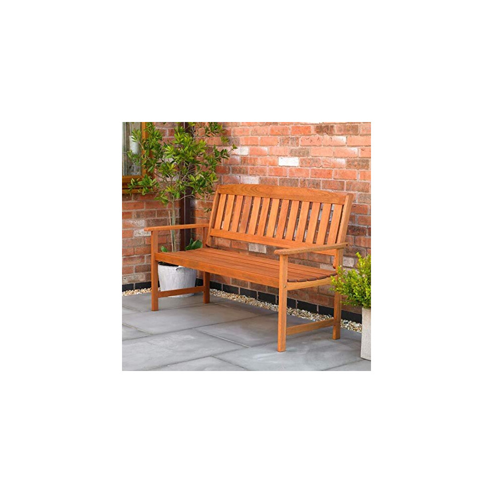 Three Seater Hardwood Garden Patio Bench 3 Seat Chair Garden