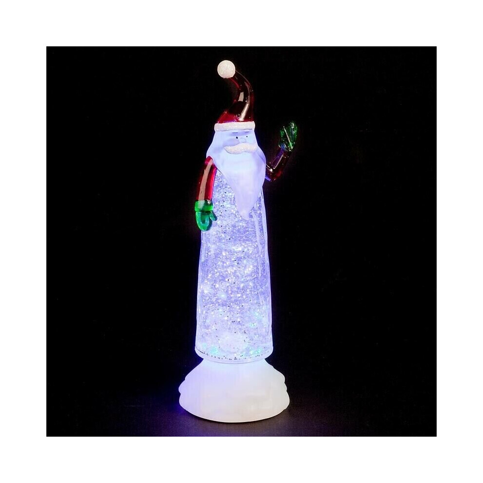 Garden Store Direct (27Cm Santa Figure) Battery Operated Christmas Colour Changing Led Water Spinner Tree