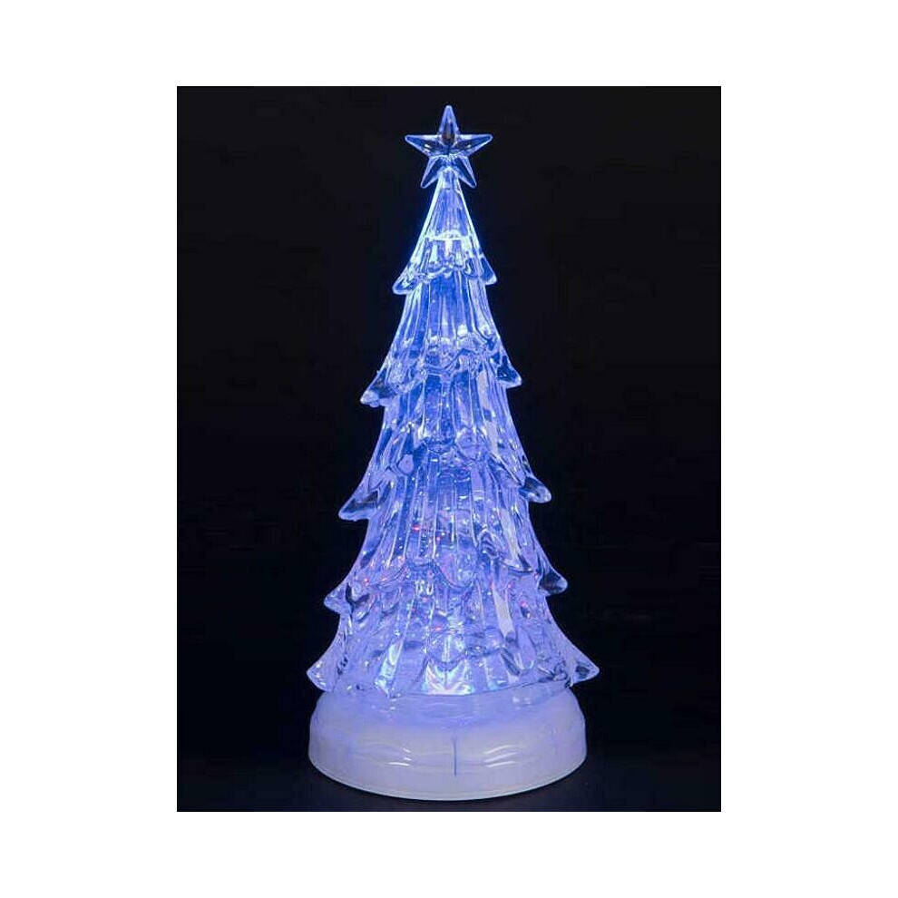 (37cm Water Tree ) Battery Operated Christmas Colour Changing LED Water Spinner Tree