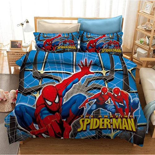 (Style 11, King) Spiderman Bedding Single Double Duvet Cover Set