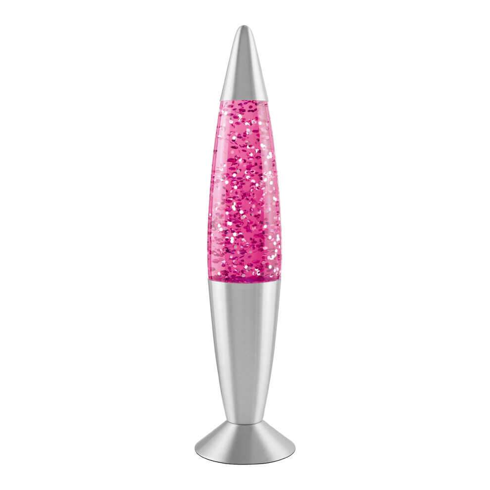 Global Gizmos 48620 Classic Lava Lamp / 16in Tall / Pink Glitter Light