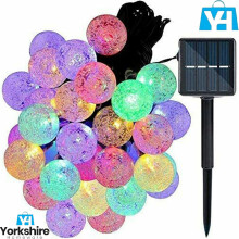 Guirlande lumineuse LED solaire à 50 ampoules rétro pour jardin et extérieur — lampe féerique d'été