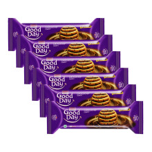 (Pack of 6) Britannia Choco Chips Cookies 120g, Crunchy and Delicious Biscuits A Perfect Combination of Chocolate and Cookies, Made with Worlds Finest Chocolate