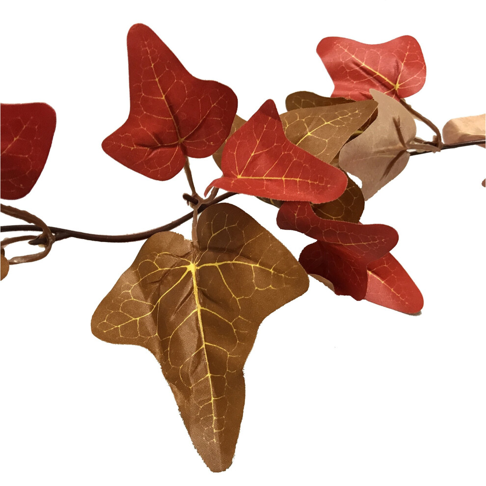 Best Artificial 200cm-6ft 7" Large Leaf Two Tone Autumn English Ivy Garland - LG15