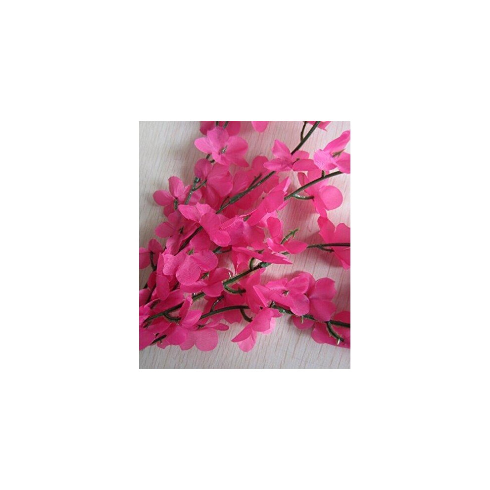 (Fuchsia) Best Artificial 80cm Silk Trailing Vine Flower Plant Wedding Garland Ivy