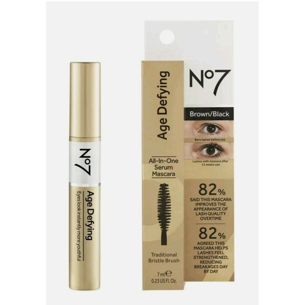 No7 Age Defying All-in-one Serum Mascara Black 7ml New " STAR BUY ".....