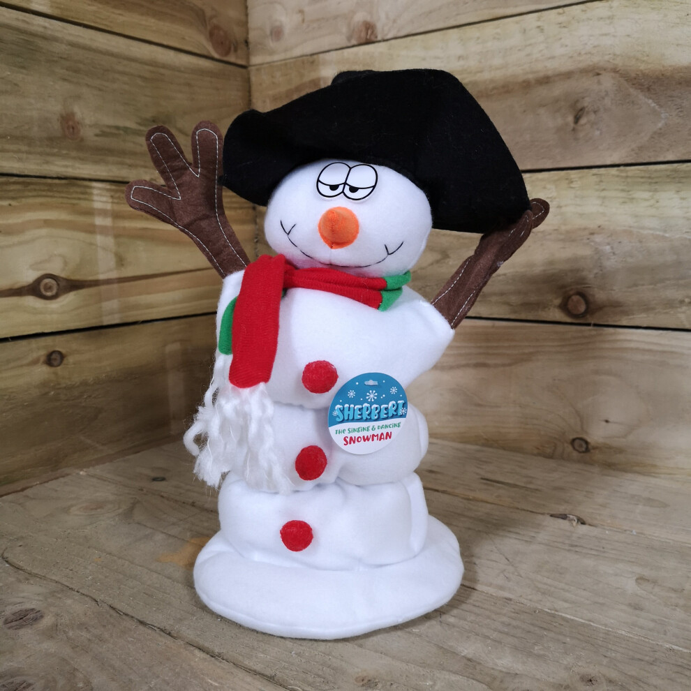 Premier 35Cm Sherbert Christmas Singing & Dancing Snowman Animated Xmas Decoration Gift