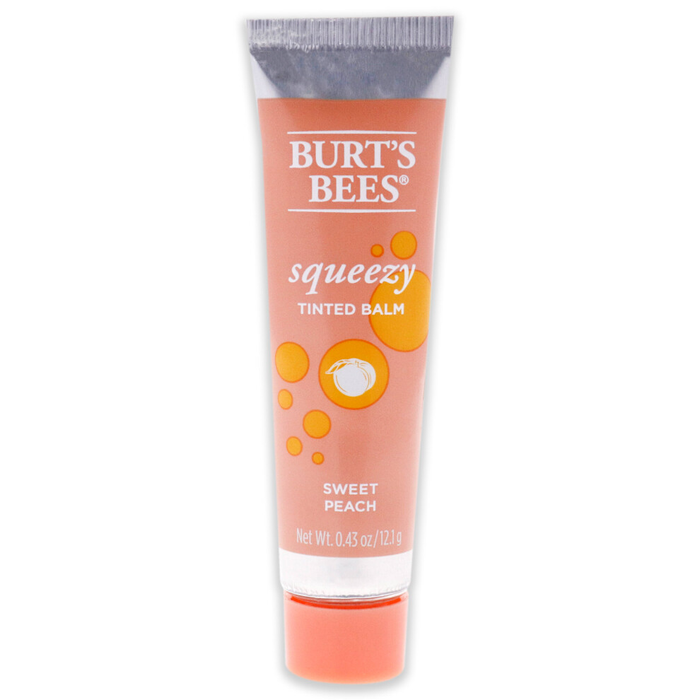 Burts Bees Squeezy Tinted Lip Balm - Sweet Peach for Women 0.43 oz Lip Balm