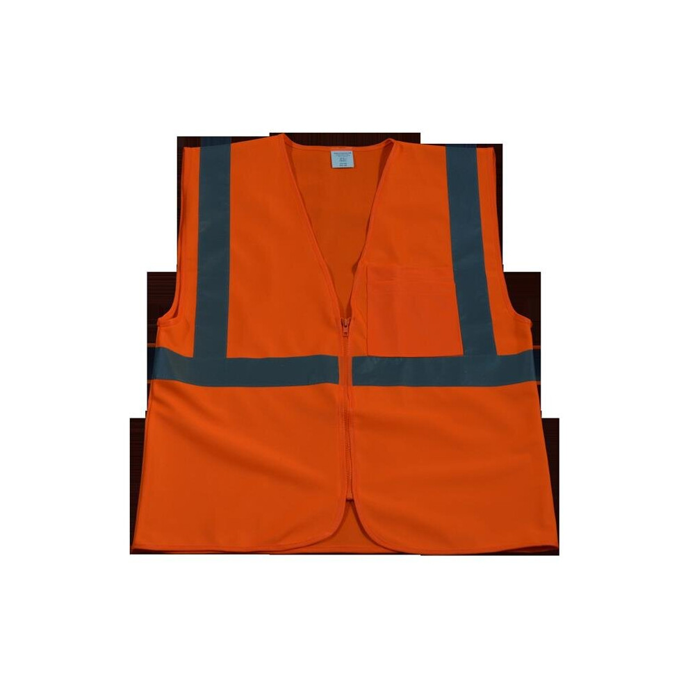 Ov2-Cb0-L-Xl Safety Vest Ansi Class 2 Contrast Binding Orange Solid, Large & Extra Large 756873377991