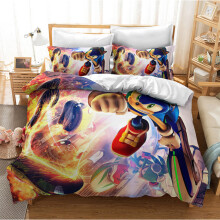 (Style 18, Double) Sonic Bedding Single Double Duvet Cover Cartoon