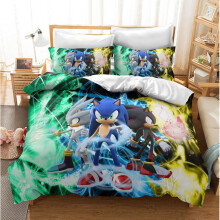 (Style 20, Double) Sonic Bedding Single Double Duvet Cover Cartoon