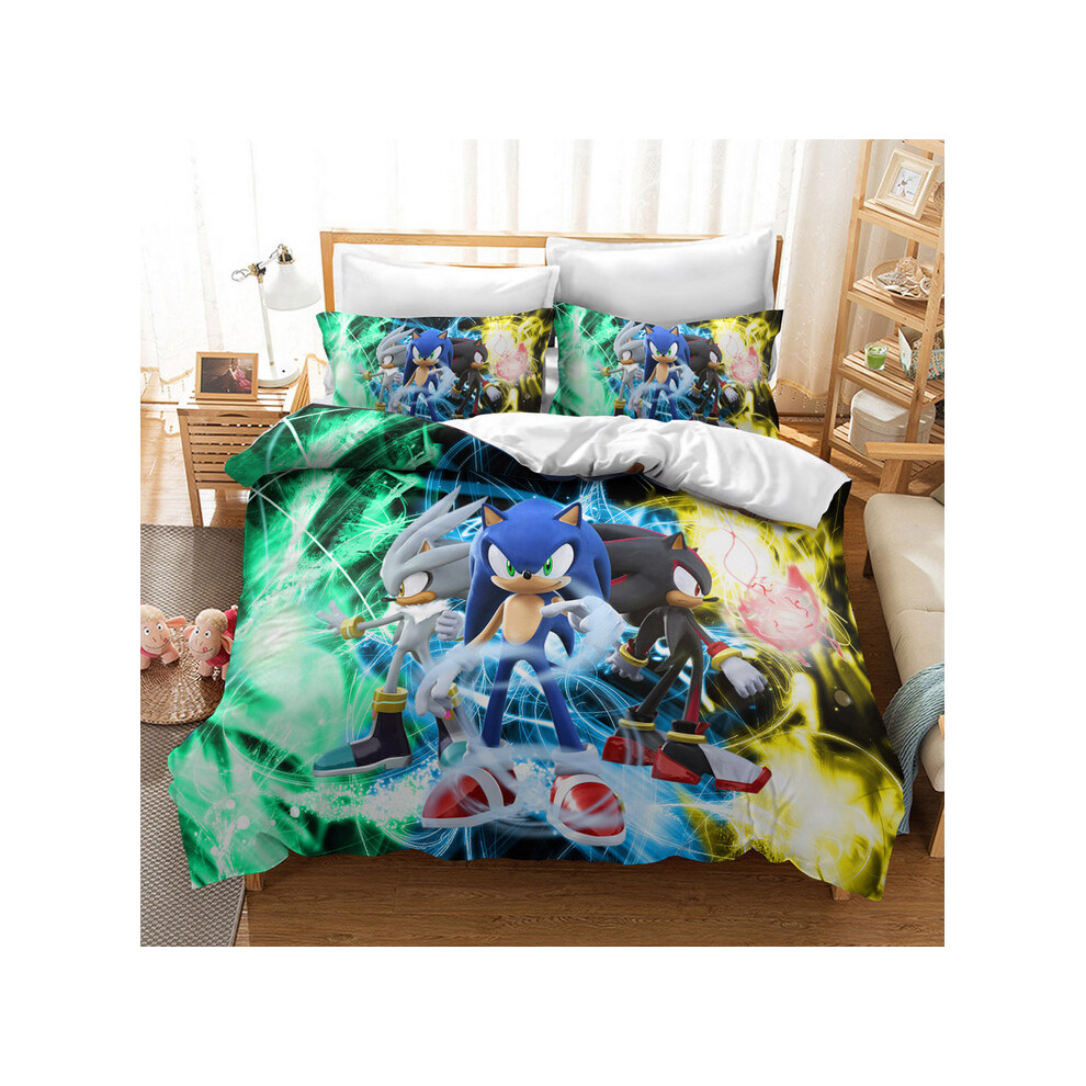 (Style 20, Double) Sonic Bedding Single Double Duvet Cover Cartoon
