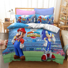 (Style 11, King) Sonic Bedding Single Double Duvet Cover Cartoon