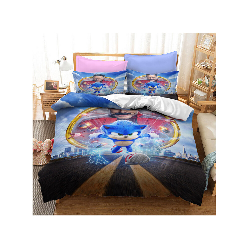 (Style 27, King) Sonic Bedding Single Double Duvet Cover Cartoon