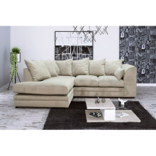(Left Hand Facing, Beige) Montana Fabric Corner Sofa
