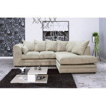 (Right Hand Facing, Beige) Montana Fabric Corner Sofa