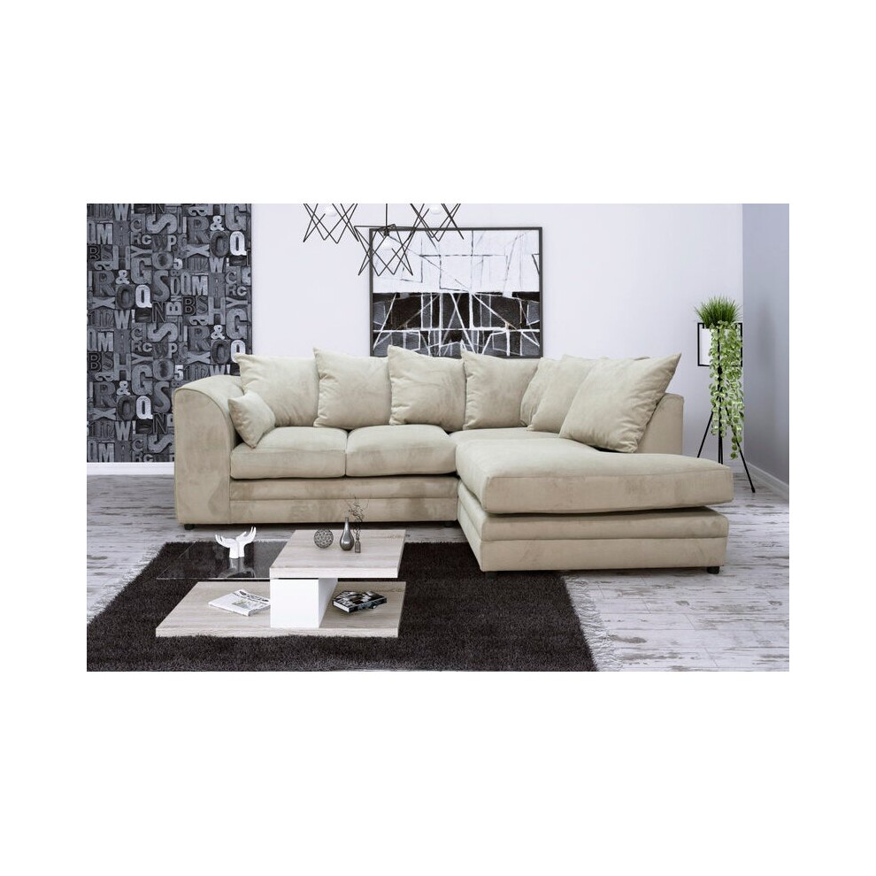 (Right Hand Facing, Beige) Montana Fabric Corner Sofa