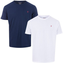 (L) Mens Designer Farah Lounge T-Shirts 2 Pack