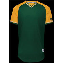 Adult Classic V-Neck Jersey - Dark Green, Gold & White - Medium