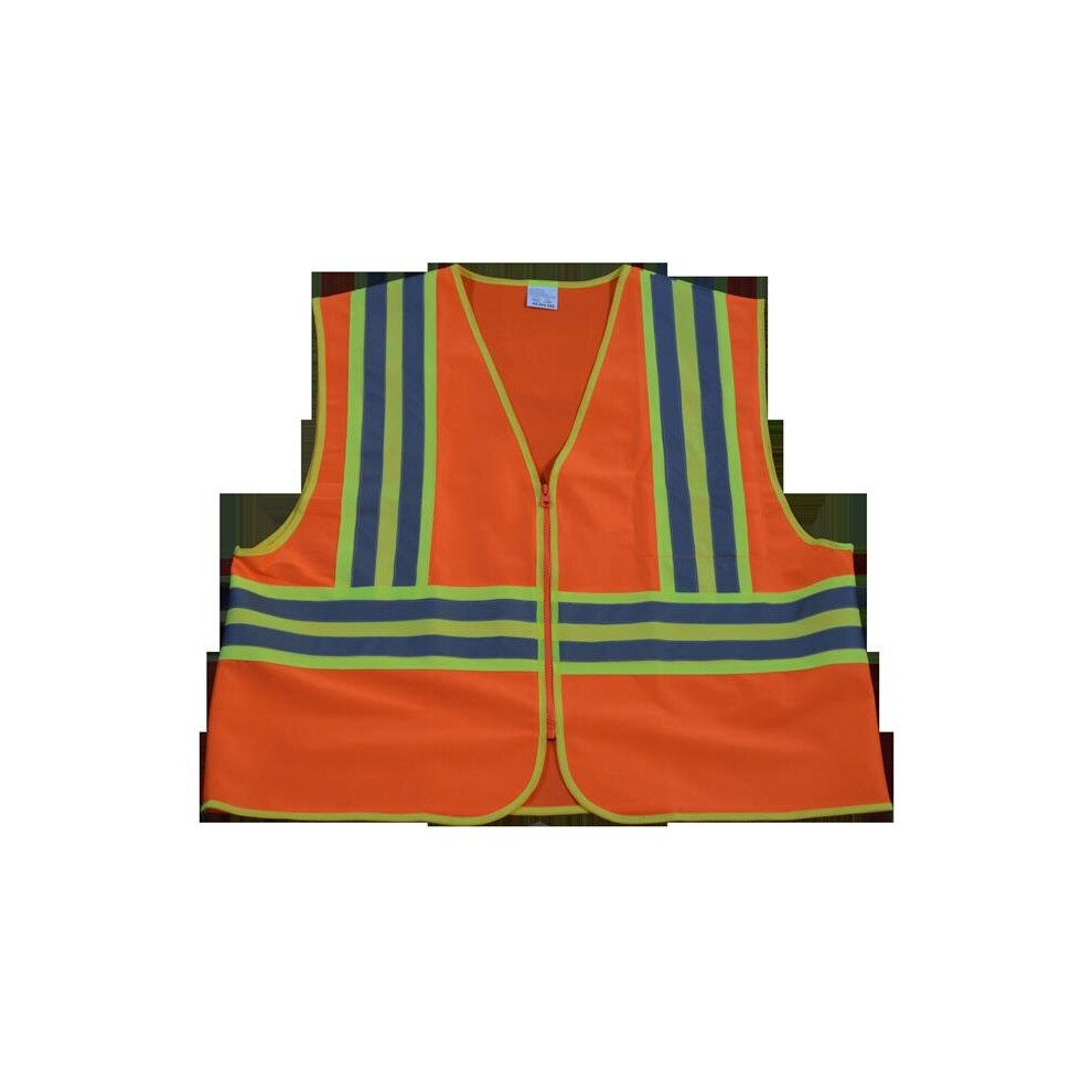 OV2-CB2-S-M Safety Vest Ansi Class Ii Orange Solid Contrast Binding 2, Small & Medium-image-OPC-P8M7HVS-NEW
