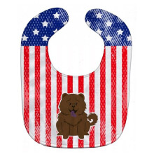 Patriotic USA Chow Chow Chocolate Baby Bib