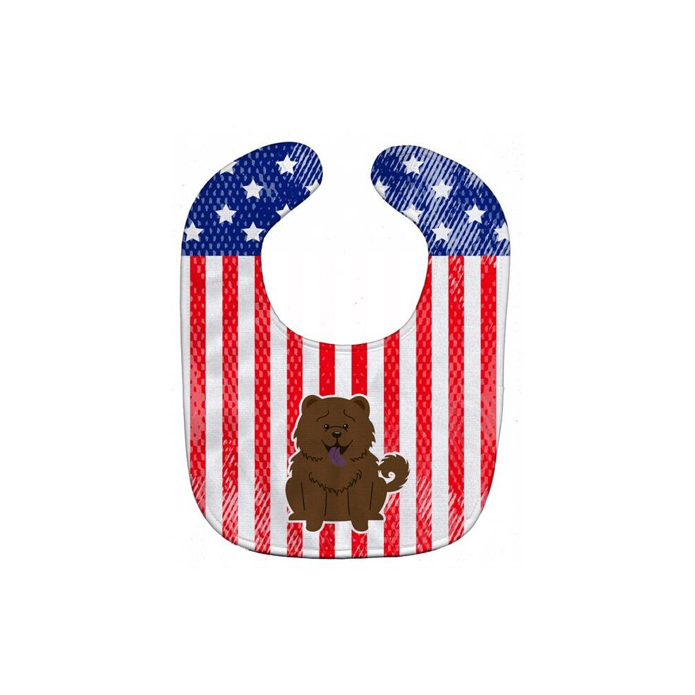 Patriotic Usa Chow Chow Chocolate Baby Bib Stationx