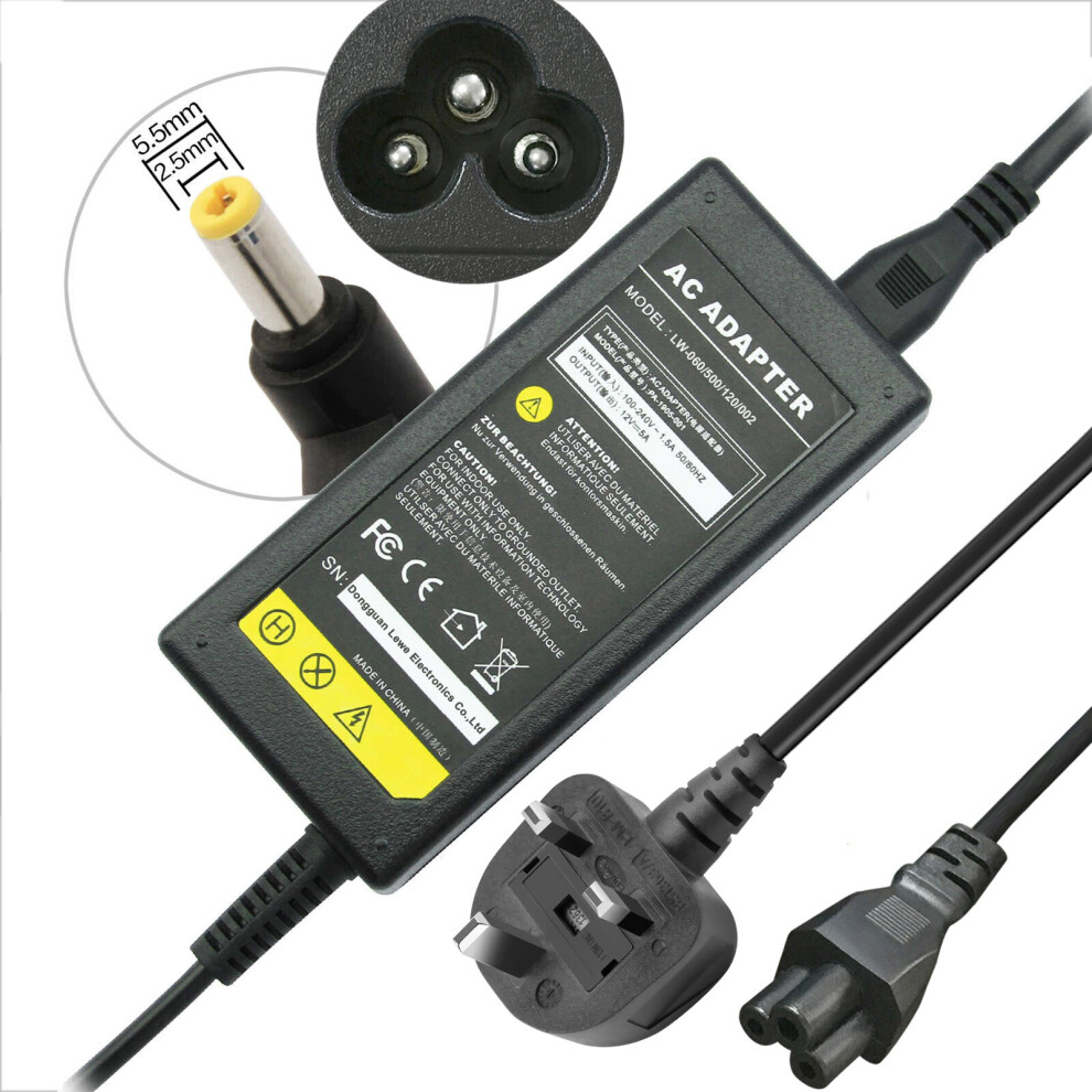 12V 5A Power Supply Adapter Converter 100V-240V Ac To 12V Dc For Led Strip Lcd Monitor Dvr Nvr Security Cameras System Cctv Accessories Light 6901489001325