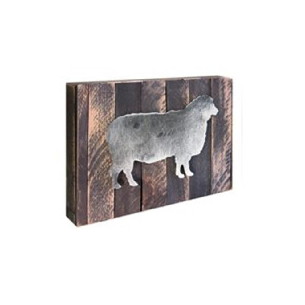 Clean Choice Sheep Art On Board Wall Decor