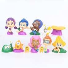 12pcs Abbildung Bubble Guppies Spielzeug Kuchen Topper GIL Molly Nonny Deema Oona Goby Spielzeug