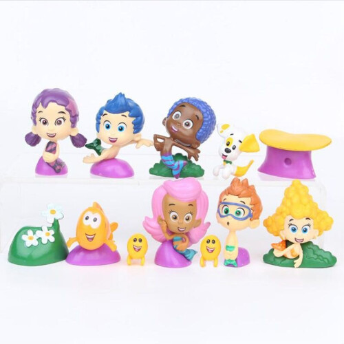 12pcs Figure Bubble Guppies Toy Cake Topper GIL Molly Nonny Deema