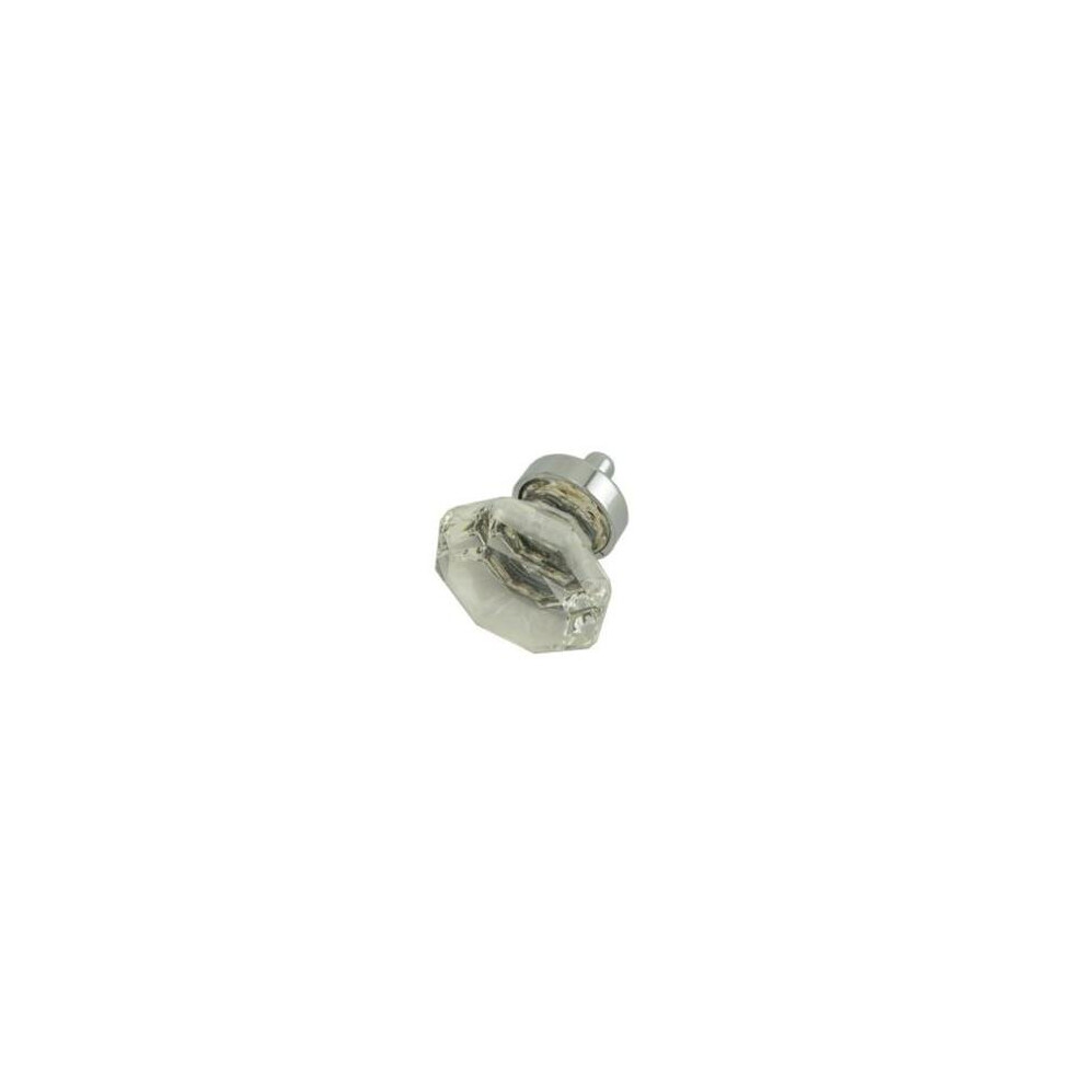 1.25 In. Old Town Clear Cabinet Knob, Bright Chrome 751759132428