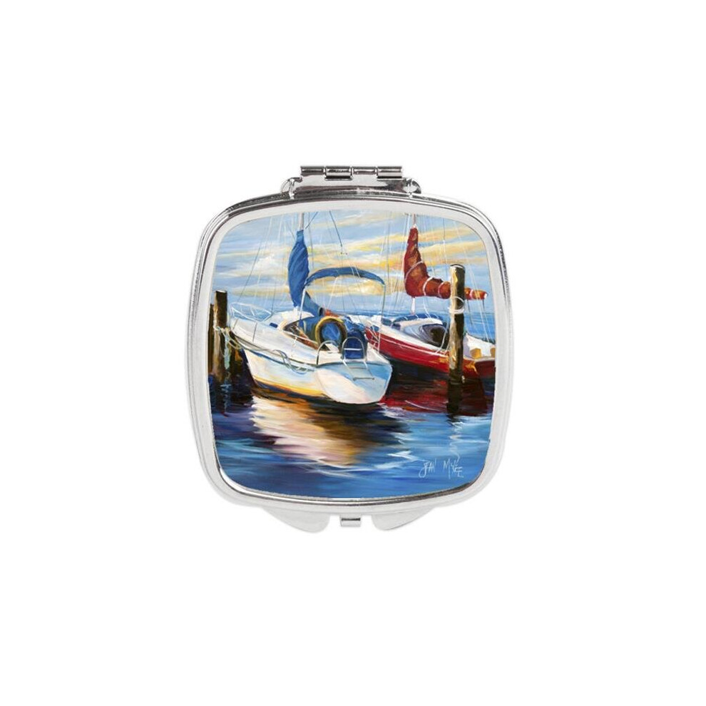 Awesome Apparel Symmetry Sailboats Compact Mirror