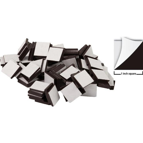 1 in. Adehsive Magnetic Square - 50 Per Pack - Pack of 3