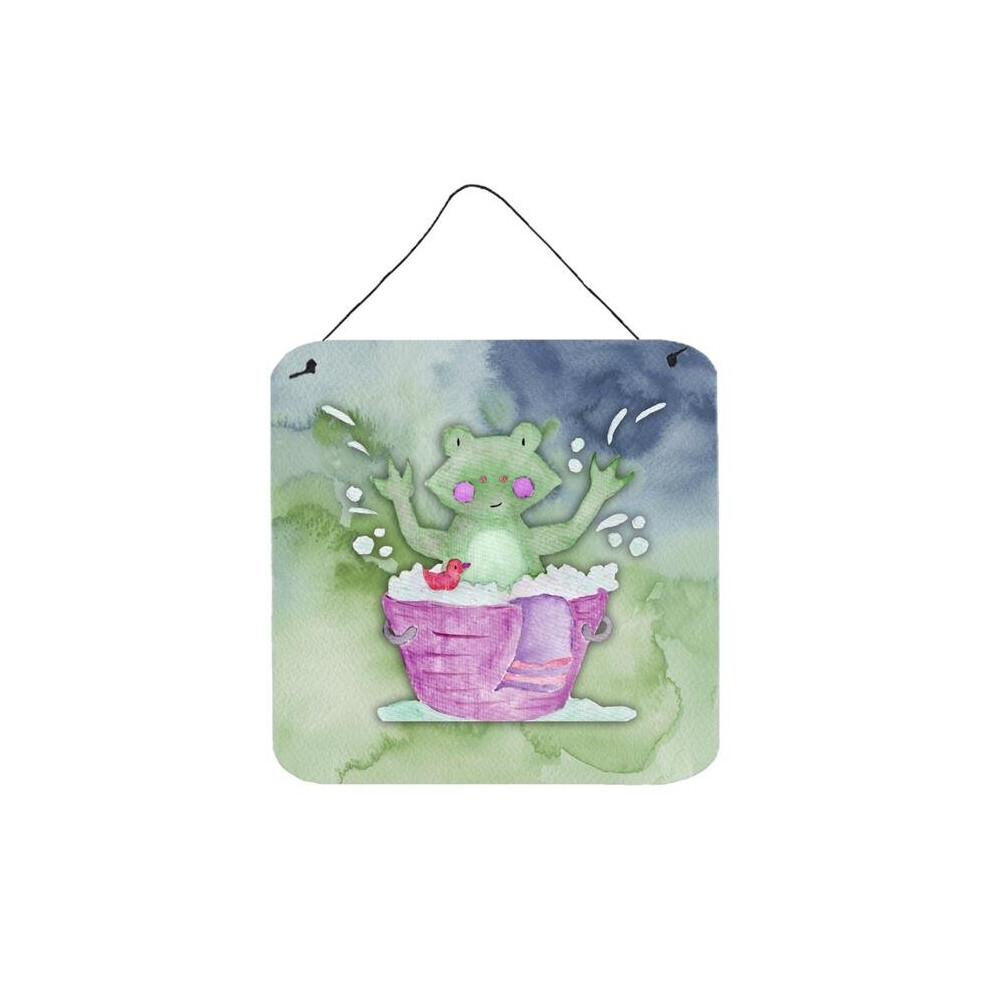 Frog Bathing Watercolor Wall Or Door Hanging Prints Comfortcreator