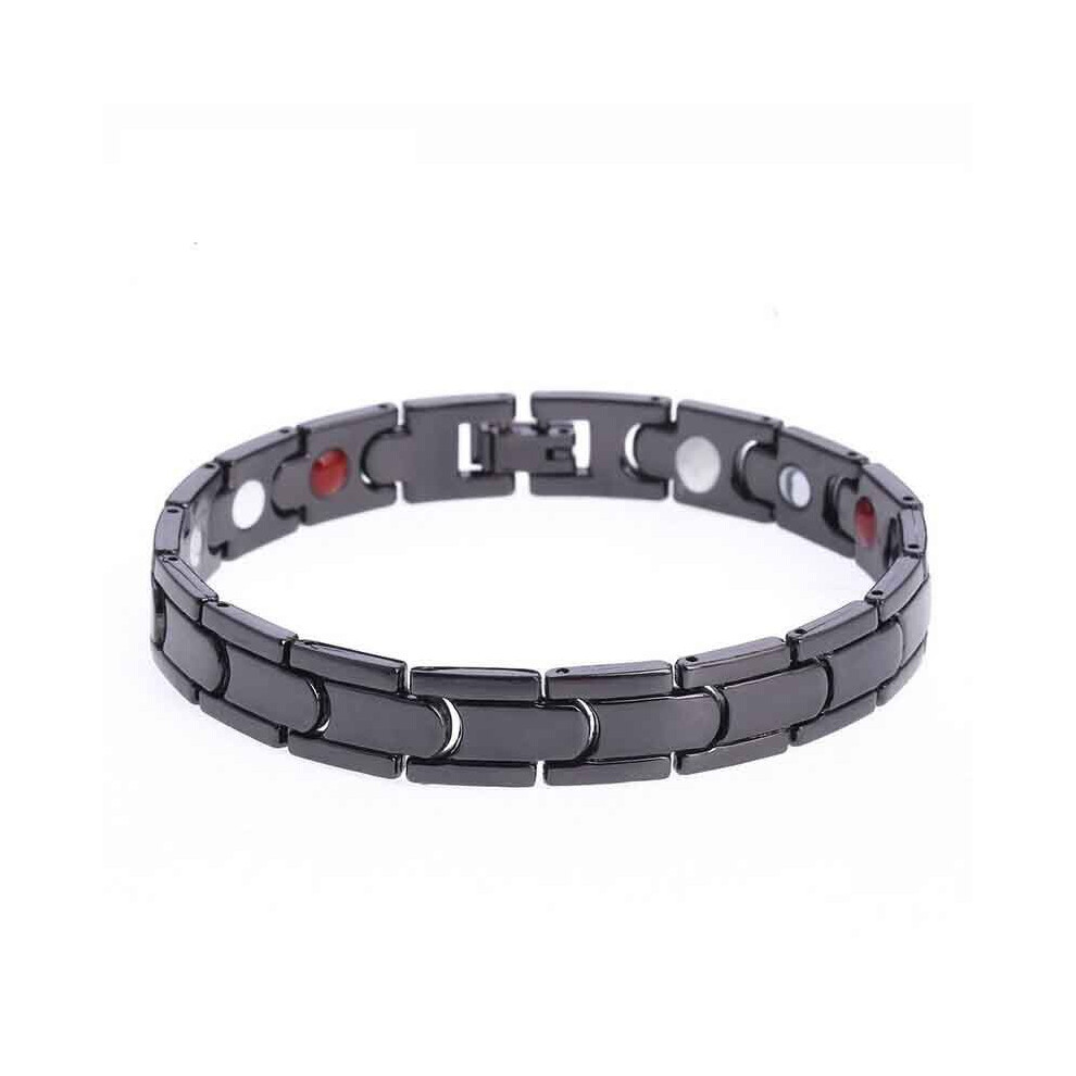 (Color6) Men Women Titanium Steel Therapy Energy Magnetic Bracelet Health Care Gift