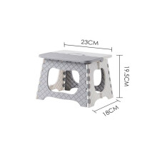 (Gray-Small) Folding Plastic Multi Purpose Step Stool Sturdy Seat Home Portable Camp Chair