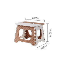 (Coffee-Small) Folding Plastic Multi Purpose Step Stool Sturdy Seat Home Portable Camp Chair