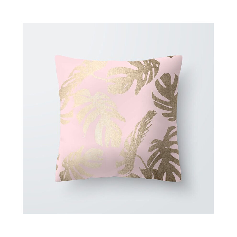 (Q) Polyester Pillow Case Cover Rose Gold Throw Sofa Car Cushion Cover Home Decor