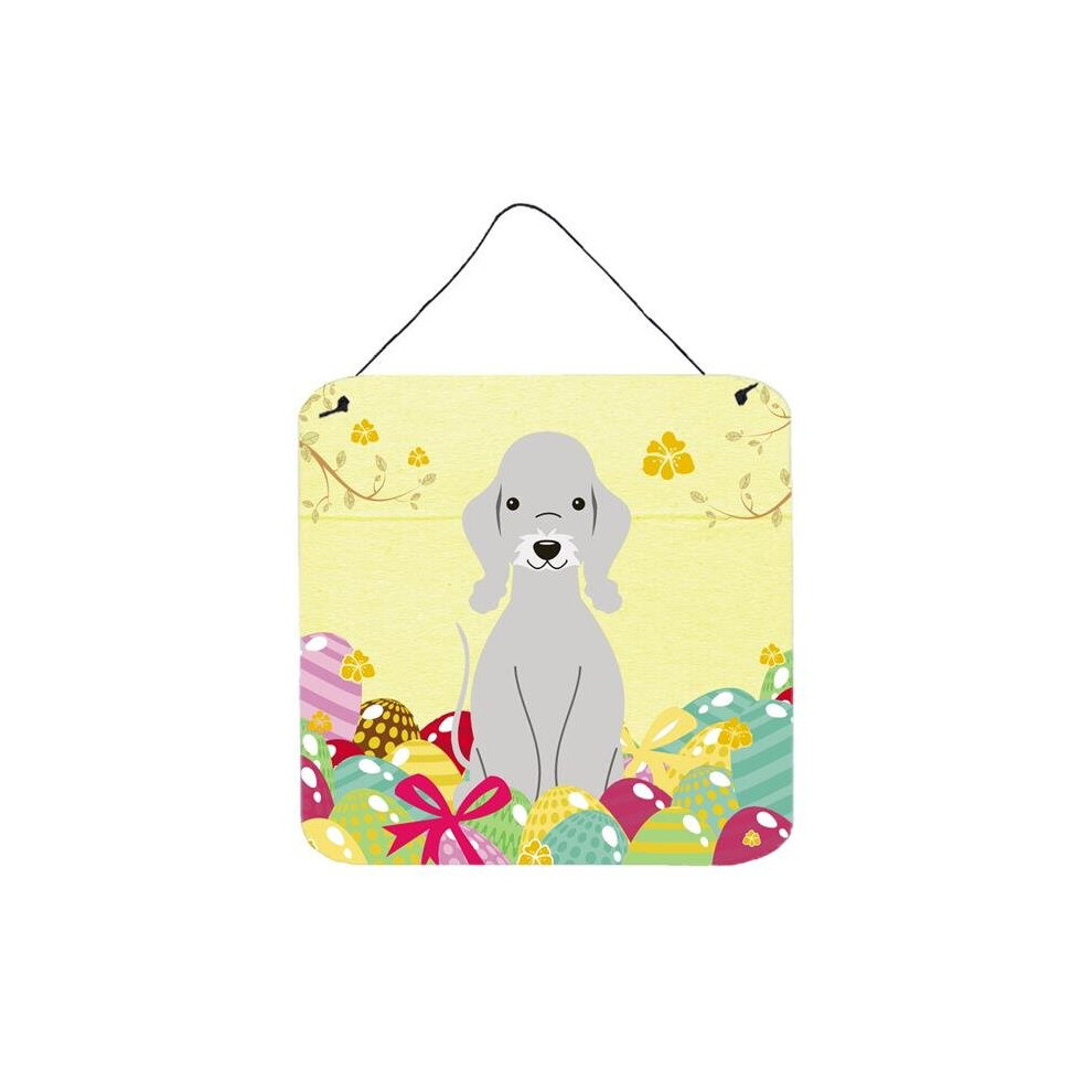 Easter Eggs Bedlington Terrier Wall Or Door Hanging Prints Blue Comfortcreator
