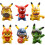 6PC Pokemon X Marvel Figures Pikachu Cosplay Superhero Spider Hulk Kids Gifts 1