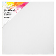 (50cm x 50cm) Artist Canvas Art Board Plain Painting Stretched Framed White Large Small Blank
