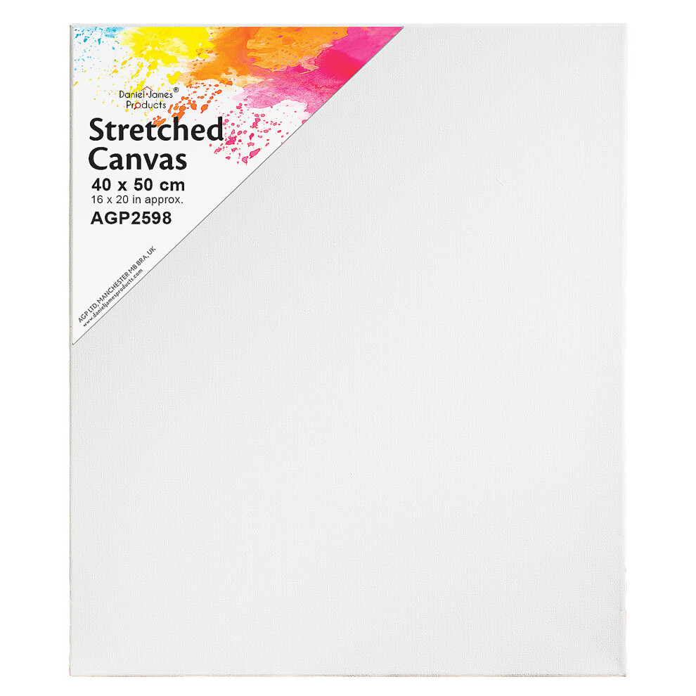 (40cm x 50cm) Artist Canvas Art Board Plain Painting Stretched Framed White Large Small Blank