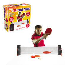 Global Gizmos 55699 Instant Table Tennis Set / 2 Bats, Balls, Net, Bag
